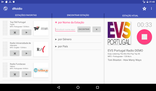 dRoidio Rádio de Internet screenshot 5