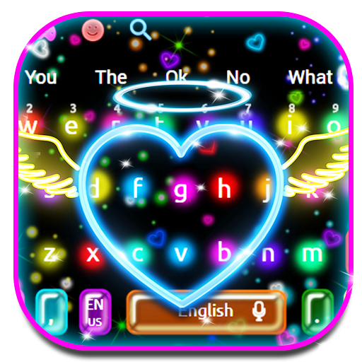 Colorfull Neon Heart Keyboard icon