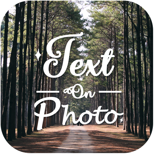 Text on photo icon