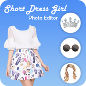 Girl Short Dress Photo Suit: Make Pro Photos أيقونة