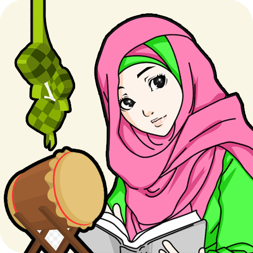 Fasting stickers, Eid and Muslim women icon