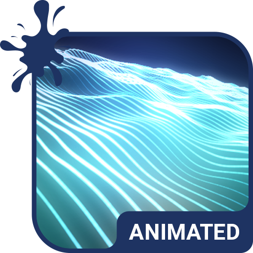 Abstract Blue Animated Keyboard + Live Wallpaper icon