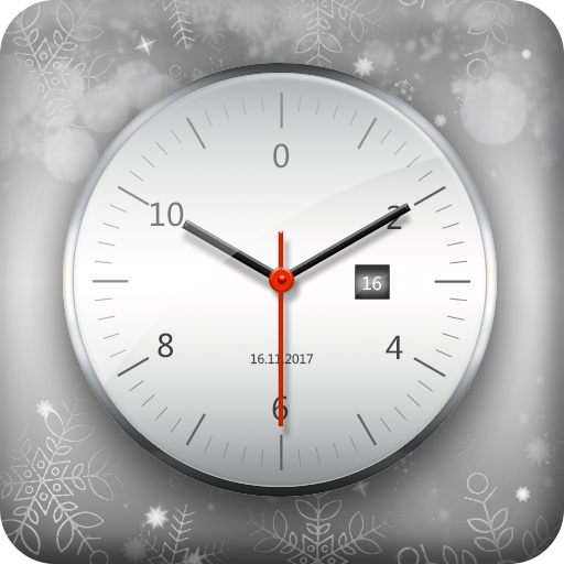 Classy Silver Clock Live Wallpaper icon