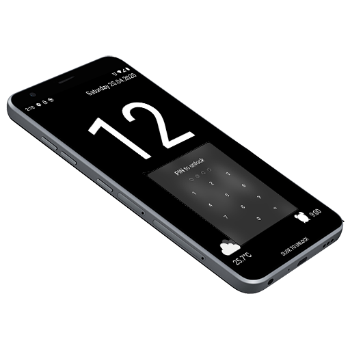 Huge Lock Screen Clock icon