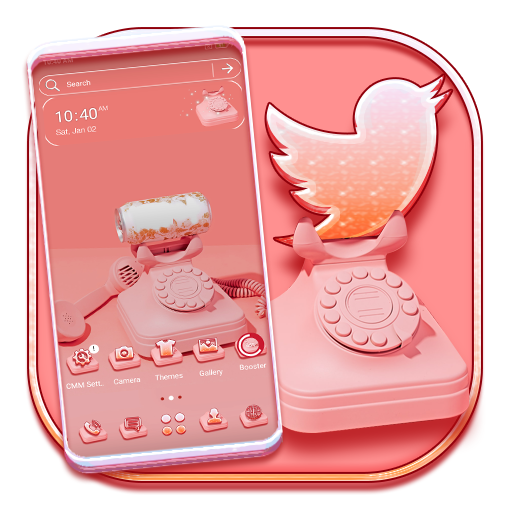 Old Pink Phone Launcher Theme icon
