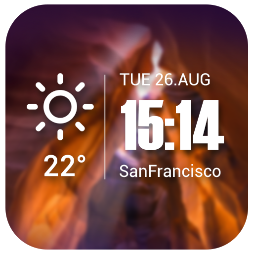 Live weather &amp; Clock Widget icon