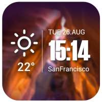 Live weather & Clock Widget on 9Apps