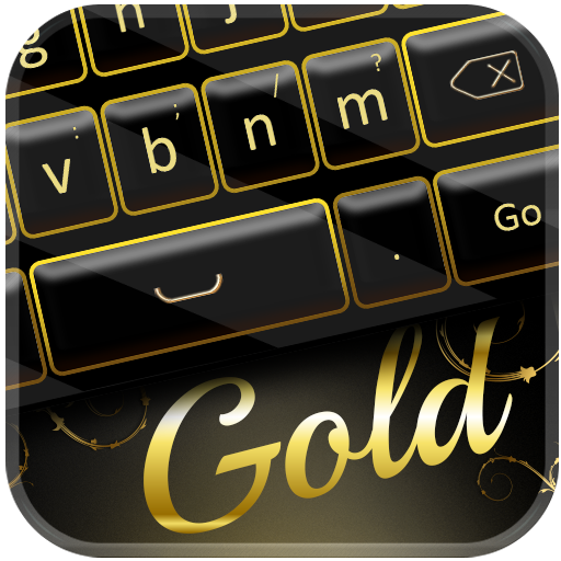 Elegant Gold Keyboard icon