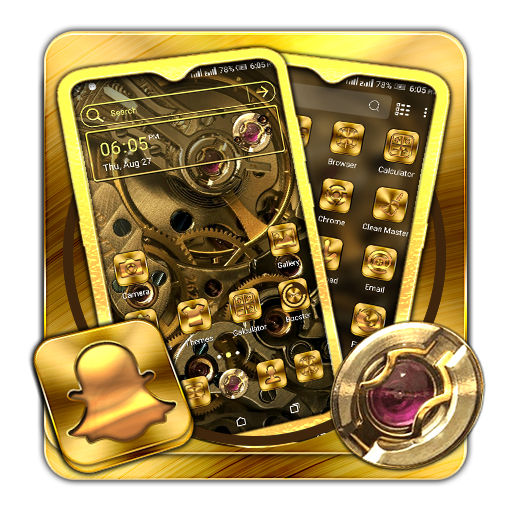 Golden Gear Machine Launcher icon