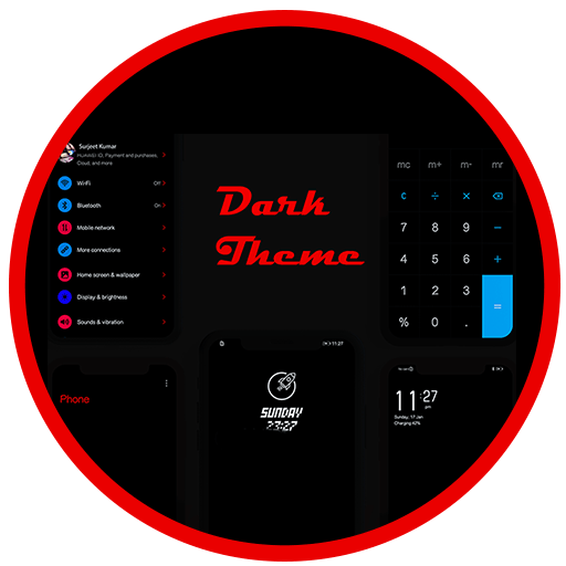 Dark Red EMUI 9/10 theme icon