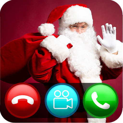 Video call from Santa Claus and Texting  Simulated icon