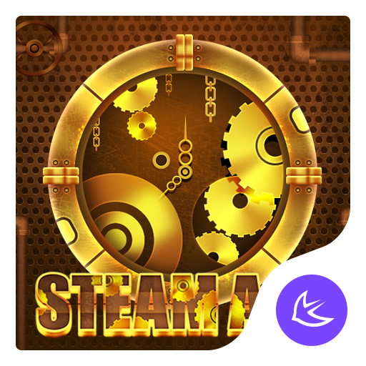 Round Steam Luxurious-APUS Launcher stylis theme иконка