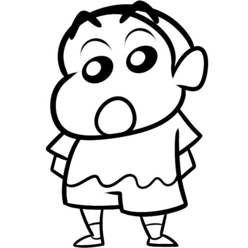 How to draw Shin Chan family icon