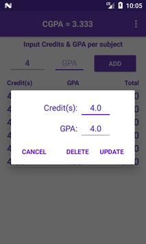CGPA Calculator (NEW) 4 تصوير الشاشة