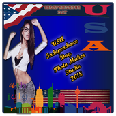 USA Independence Day Collage Dp maker-4th july أيقونة