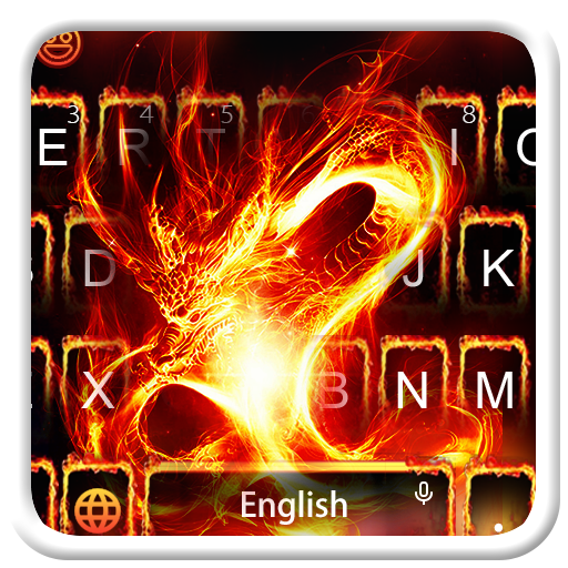 Flaming Fire Dragon Keyboard icon