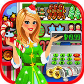 Supermarket Christmas Grocery icon