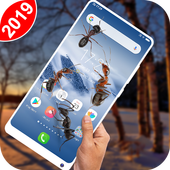 Ants on screen funny joke icon