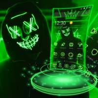 Green Neon Led Mask Anonymous Theme on 9Apps