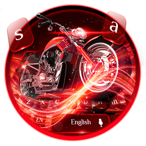 Neon Motorbike Keyboard icon