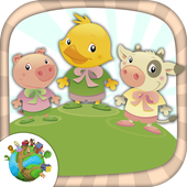 Color farm animals icon