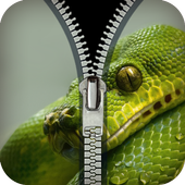 snake fake zipper lock icon