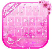 Live 3D Pink Water Sakura Keyboard Theme icon