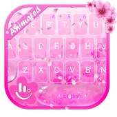Live 3D Pink Water Sakura Keyboard Theme on 9Apps