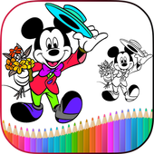 How To Draw Mickey Mouse characters icon