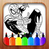 Learn spiderman coloring by fans icon