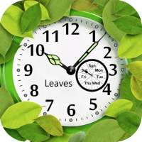 Leaves Analog Clock Live Wallpaper on 9Apps