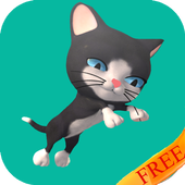 Cat Dancing in water icon