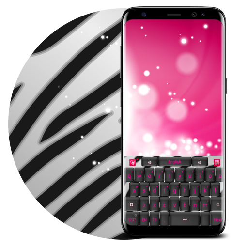 Pink Zebra Keyboard icon