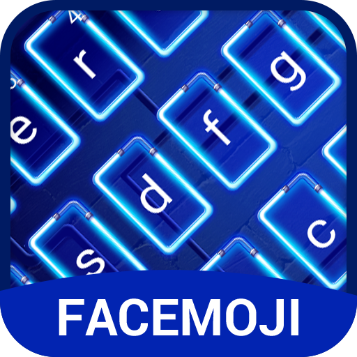 Neon Blue Keyboard Theme &amp; Emoji Keyboard icon