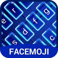 Neon Blue Keyboard Theme & Emoji Keyboard on 9Apps