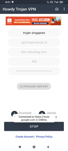 Howdy Trojan VPN screenshot 1