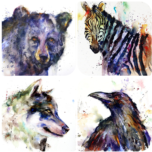 4 photos > 1 words icon