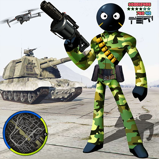 Army US Stickman Rope Hero Gangster OffRoad icon