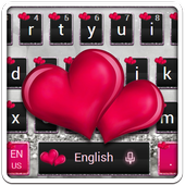 Red Heart Glitter Keyboard icon