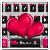 Red Heart Glitter Keyboard on 9Apps