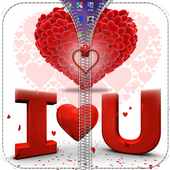 Love Zipper Lock Screen icon