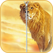 Lion Zipper Screen Lock icon