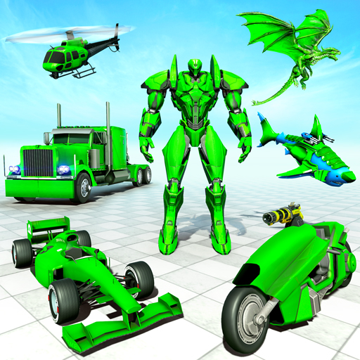 Flying Formula Car Robot Game icon