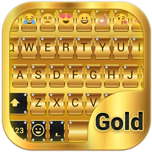 Gold Emoji Keyboard Theme icon