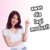 Cewek Cantik Stiker WA icon