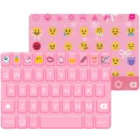 Girly Pink Emoji Keyboard Skin on 9Apps