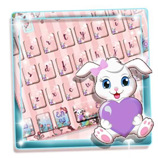Lovely Rabbit Cartoon Keyboard icon