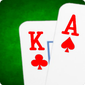 Blackjack 21 card game icon