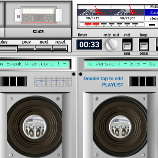 Spark GL-747 folder player vintage VU-meter icon