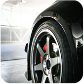 Fast car racing icon